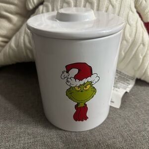 Dr. Seuss Grinch Santa Canister - White